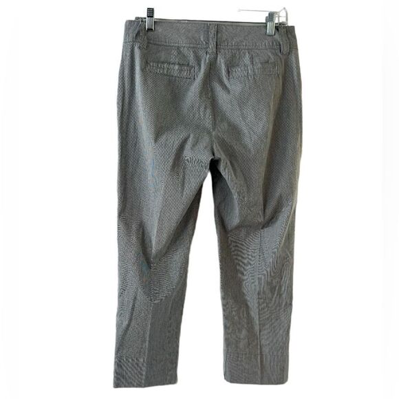 Charter Club Gray Pinstripe Cropped Cotton Blend Pants Size 8 - Picture 2 of 13